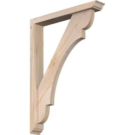 Ekena Millwork Olympic Traditional Smooth Bracket w/ Offset Brace, Douglas Fir, 3 1/2"W x 22"D x 30"H BKT0402X22X30OLY01SDF